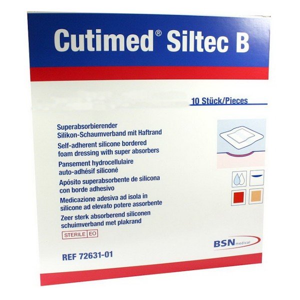 BSN Médical Cutimed Siltec B Pansement 10x22,5cm 10 Unités