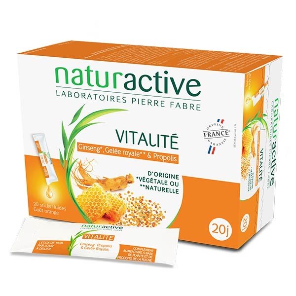 Naturactive Vitalité Stick Fluide Goût Orange 20 sticks