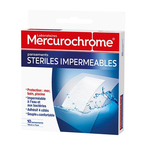 Mercurochrome, Compresses stériles