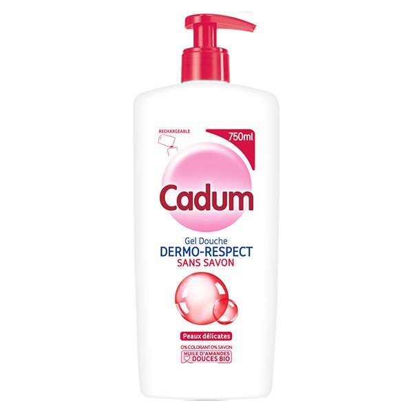 Gel douche Dermo-Respect sans savon Cadum 750ml